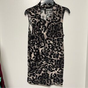 Jason Maxwell leopard Sleeveless Blouse MEDIUM